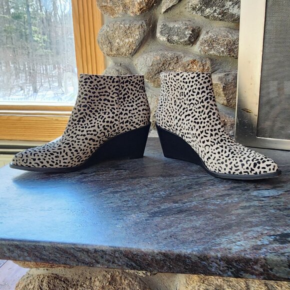1. State Leopard Print Kipp Wedge Booties Size 9M - Picture 8 of 15
